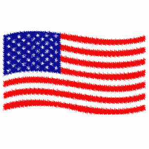 Wavy American Flag Magnet Fotoskulptur Magnet