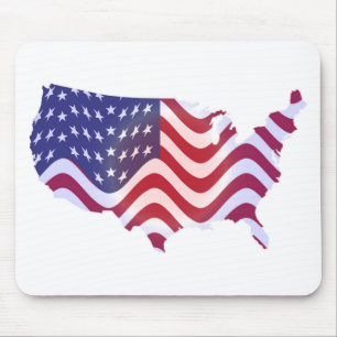 WAVY AMERICAN FLAG MOUSEPAD