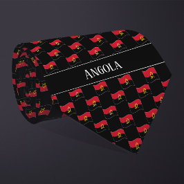 Wavy Angola Flag Muster Krawatte