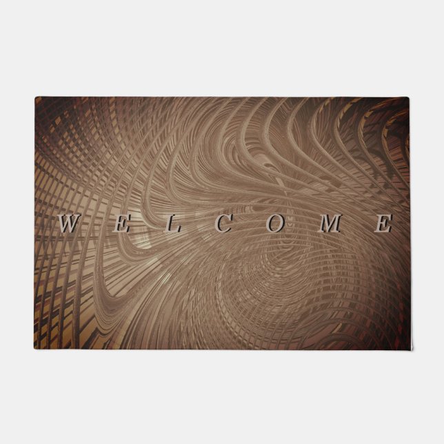 Wavy Art Brown Doormat Fußmatte (Vorderseite)