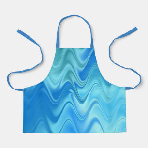 Wavy Blue Abstrakt Schürze