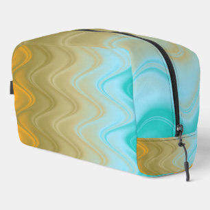 Wavy Blue Green Orange Abstrakt Duffel Bag Waschbeutel