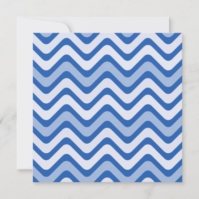 Wavy Blue Pattern Karte (Vorderseite)