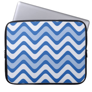 Wavy Blue Pattern Laptopschutzhülle