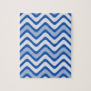 Wavy Blue Pattern Puzzle
