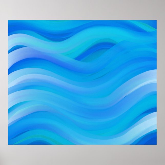 Wavy Blue Poster (Vorne)