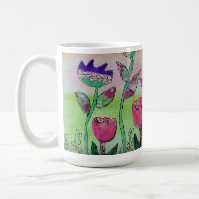 Wavy-Blume Kaffeetasse (Links)