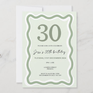 Wavy Border 30. Einladung