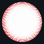 Wavy Border Christmas Blank Custom Runder Aufkleber<br><div class="desc">Wavy Muster Rand in rot und weiß. Weihnachtsaufkleber. Fügen Sie Ihren Text oder Ihre handgeschriebene Nachricht zur Anpassung hinzu</div>