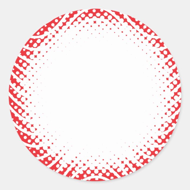 Wavy Border Christmas Blank Custom Runder Aufkleber (Vorderseite)