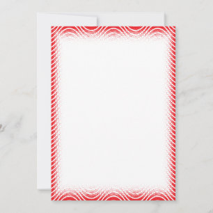Wavy Border Christmas Blank Custom Text Einladung