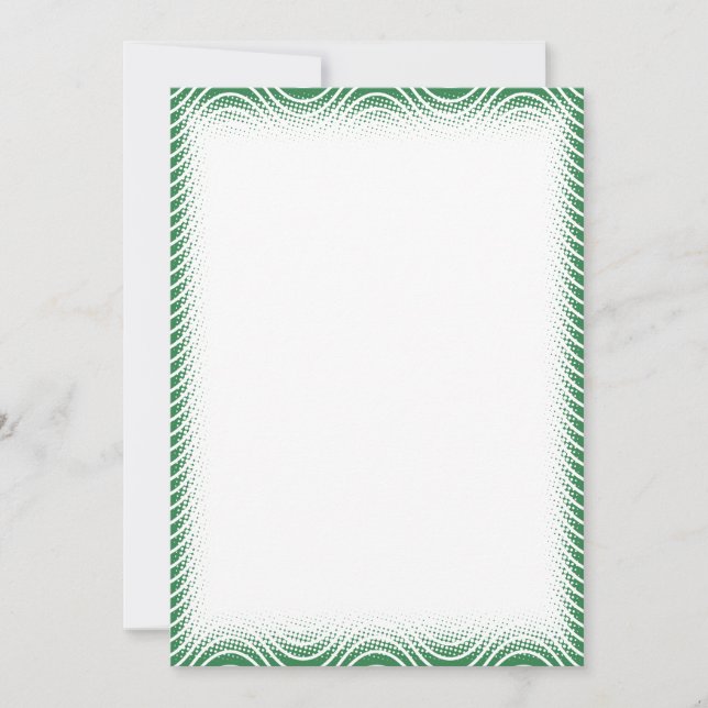 Wavy Border Christmas Blank Custom Text Einladung (Vorderseite)