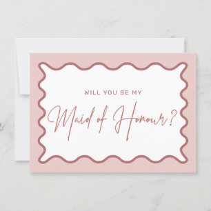 Wavy Border Matron of Honor Vorschlag Card Dankeskarte