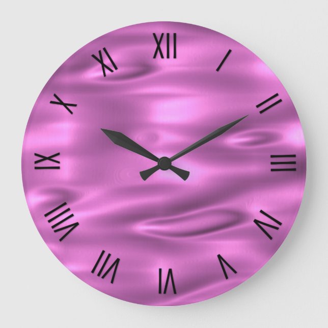 Wavy Bright mit Zahlenband Wall Clock Große Wanduhr (Vorderseite)