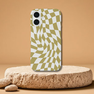 Wavy Checkerboard Modernes iPhone 16 Hüllen