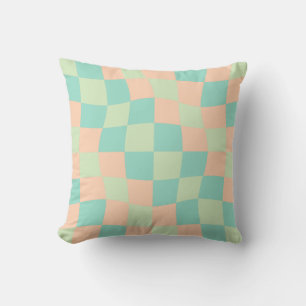 Wavy Checkered Pattern Kissen