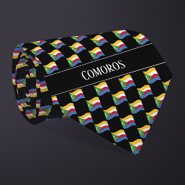 Wavy Comoros Flag Pattern Krawatte