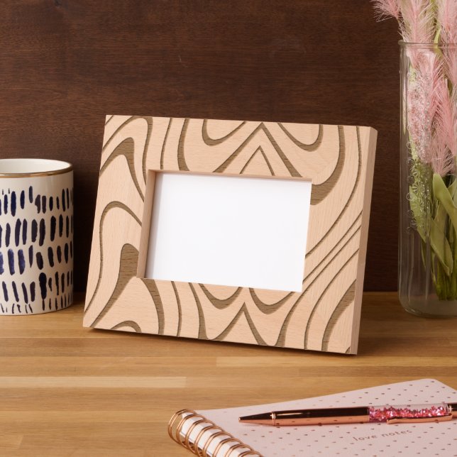 Wavy Cool Modern Funky 4Davey Geätzte Rahmen (Links)