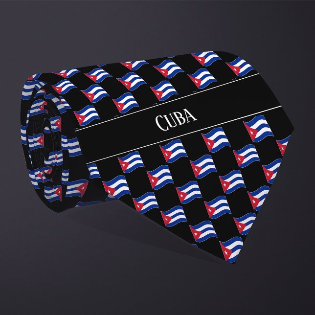 Wavy Cuba Flag Pattern Krawatte (Von Creator hochgeladen)