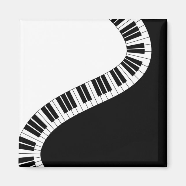 Wavy Curved Piano Keys Magnet (Vorne)