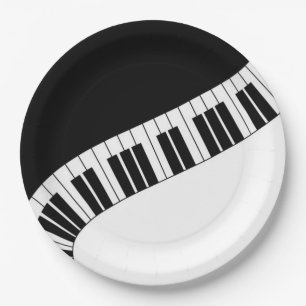 Wavy Curved Piano Keys Pappteller
