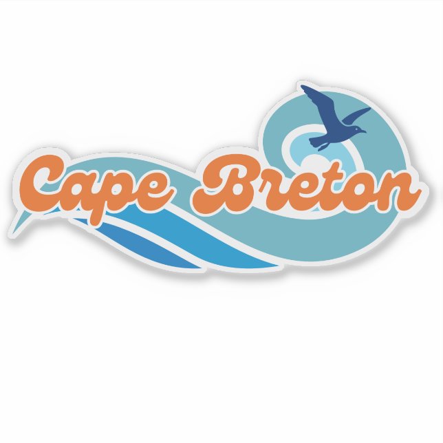 Wavy Days Cape Breton Vinyl Aufkleber (Vorderseite)
