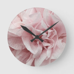 Wavy dekorative romantische subtile rosa Rose Runde Wanduhr