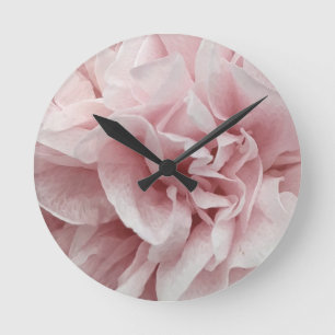 Wavy dekorative romantische subtile rosa Rose Runde Wanduhr
