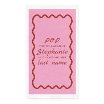 Wavy Edge Rosa und Roter Pop Champagne