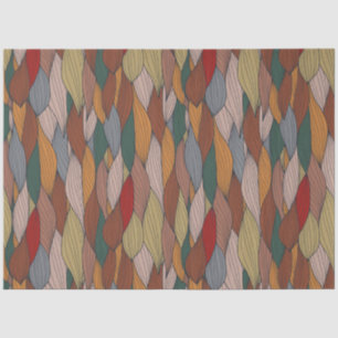 Wavy Einzigartiges Muster mit rosa orange-braun-gr Seidenpapier