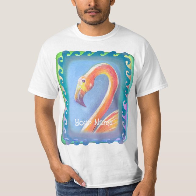 Wavy Flamingo T - Shirt (Vorderseite)