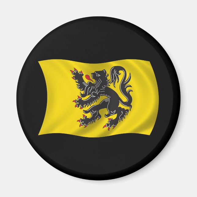 Wavy Flanders Flag Magnet (Vorne)