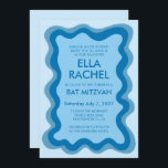 Wavy Frame Modern Chic Custom Bar Bat Mitzvah Einladung<br><div class="desc">Perfekte Karte, um eine Fledermausmitzvah, Bar mitzvah oder andere jüdische Feier anzukündigen! Handgefertigte Wavy Frame für Sie auf der Vorderseite! Vollständig anpassbar! Klicken Sie auf "Personalisieren" oben, um den Text zu bearbeiten. Klicken Sie auf "Bearbeiten mit dem Designwerkzeug", um die Schriftart, Farben und Einstellungen anzupassen und die hintere Seitenfarbe zu...</div>