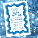 Wavy Frame Modern Chic Custom Bar Bat Mitzvah Einladung<br><div class="desc">Perfekte Karte, um eine Fledermausmitzvah, Bar mitzvah oder andere jüdische Feier anzukündigen! Handgefertigte Wavy Frame für Sie auf der Vorderseite! Vollständig anpassbar! Klicken Sie auf "Personalisieren" oben, um den Text zu bearbeiten. Klicken Sie auf "Bearbeiten mit dem Designwerkzeug", um die Schriftart, Farben und Einstellungen anzupassen und die hintere Seitenfarbe zu...</div>