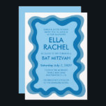 Wavy Frame Modern Chic Custom Bar Bat Mitzvah Einladung<br><div class="desc">Perfekte Karte, um eine Fledermausmitzvah, Bar mitzvah oder andere jüdische Feier anzukündigen! Handgefertigte Wavy Frame für Sie auf der Vorderseite! Vollständig anpassbar! Klicken Sie auf "Personalisieren" oben, um den Text zu bearbeiten. Klicken Sie auf "Bearbeiten mit dem Designwerkzeug", um die Schriftart, Farben und Einstellungen anzupassen und die hintere Seitenfarbe zu...</div>