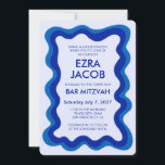 Wavy Frame Modern Chic Custom Bar Bat Mitzvah Einladung<br><div class="desc">Perfekte Karte, um eine Fledermausmitzvah, Bar mitzvah oder andere jüdische Feier anzukündigen! Handgefertigte Wavy Frame für Sie auf der Vorderseite! Vollständig anpassbar! Klicken Sie auf "Personalisieren" oben, um den Text zu bearbeiten. Klicken Sie auf "Bearbeiten mit dem Designwerkzeug", um die Schriftart, Farben und Einstellungen anzupassen und die hintere Seitenfarbe zu...</div>