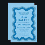 Wavy Frame Modern Chic Custom Bar Bat Mitzvah Einladung<br><div class="desc">Perfekte Karte, um eine Fledermausmitzvah, Bar mitzvah oder andere jüdische Feier anzukündigen! Handgefertigte Wavy Frame für Sie auf der Vorderseite! Vollständig anpassbar! Klicken Sie auf "Personalisieren" oben, um den Text zu bearbeiten. Klicken Sie auf "Bearbeiten mit dem Designwerkzeug", um die Schriftart, Farben und Einstellungen anzupassen und die hintere Seitenfarbe zu...</div>
