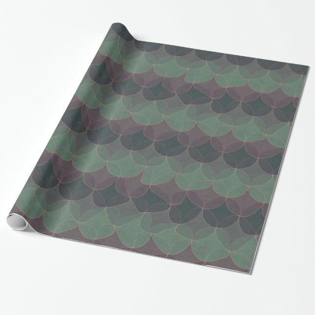 Wavy Geometric Wrapping Paper Geschenkpapier (Ungerollt)