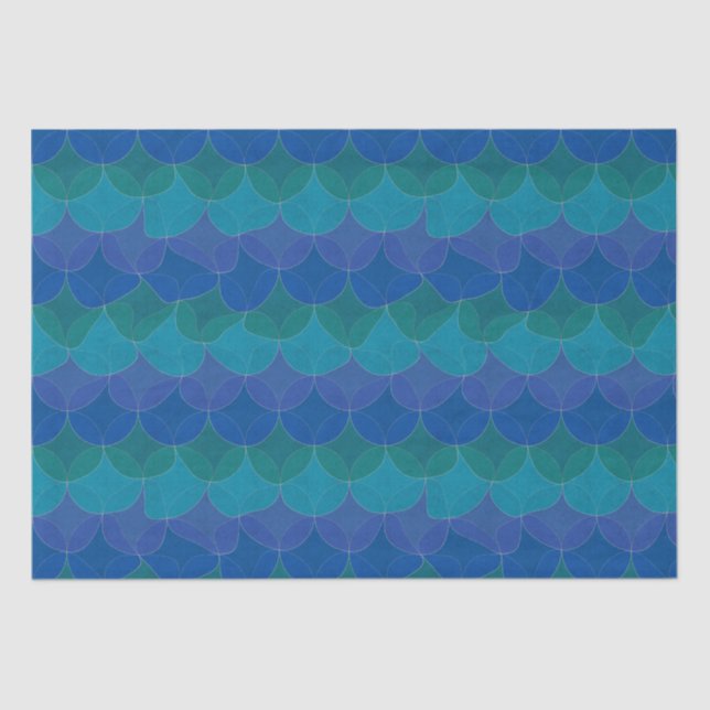 Wavy Geometric Wrapping Paper Seidenpapier (Vorderseite)
