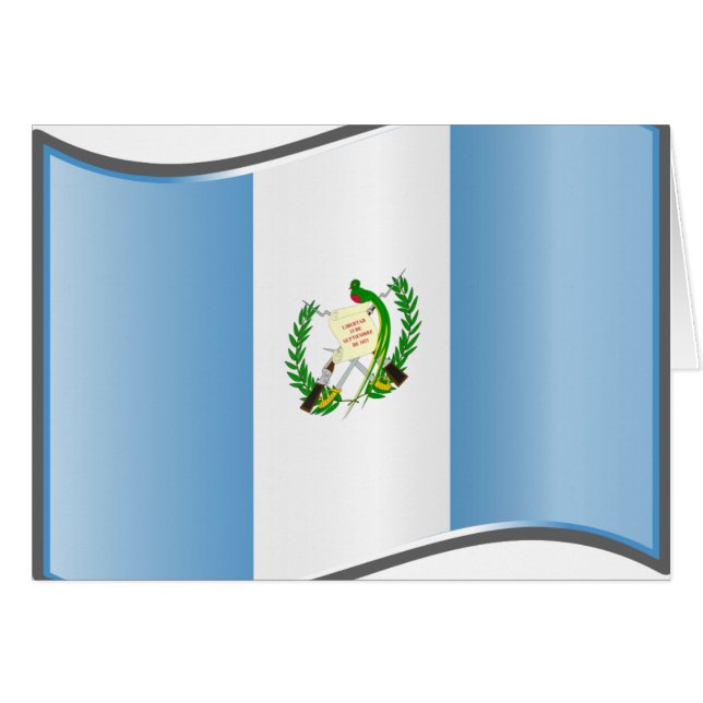 Wavy Guatemala-Flagge (Vorderseite (Horizontal))