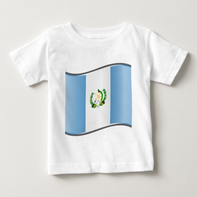 Wavy Guatemala-Flagge Baby T-shirt (Vorderseite)