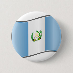 Wavy Guatemala-Flagge Button