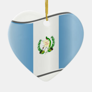 Wavy Guatemala-Flagge Keramikornament