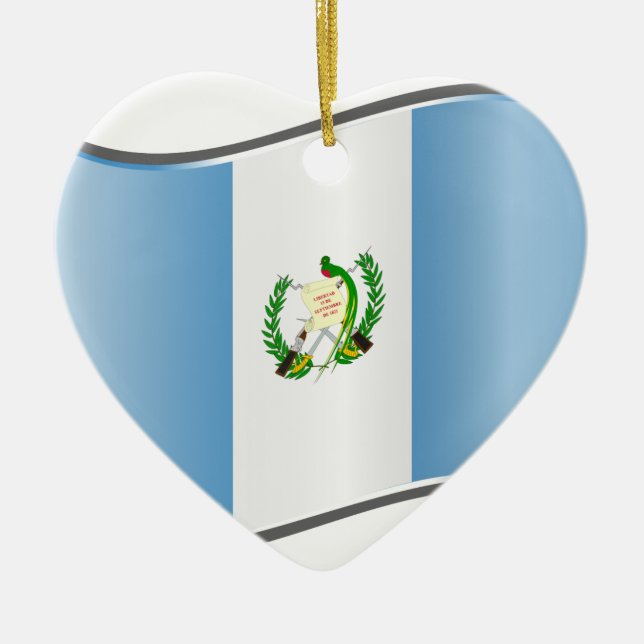 Wavy Guatemala-Flagge Keramikornament