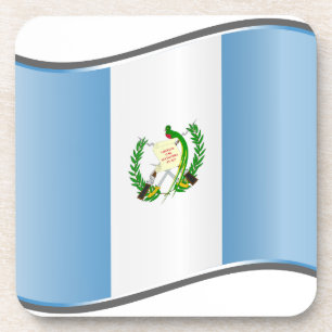 Wavy Guatemala-Flagge Untersetzer