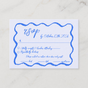 Wavy Hand Drawn Scribble Squiggle UAWG Wedding Begleitkarte
