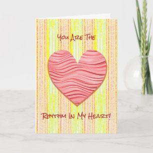 Wavy Heart Liebe Rhythm Joy Valentine's Card Karte