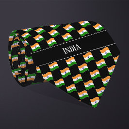 Wavy India Flag-Muster Krawatte