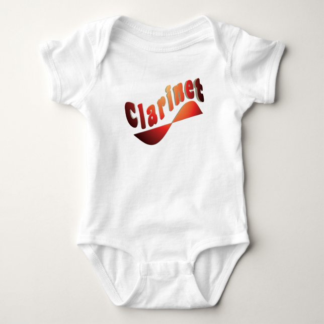 Wavy Klarinette Baby Strampler (Vorderseite)