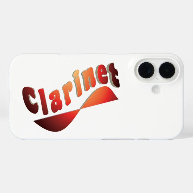 Wavy Klarinette Case-Mate iPhone Hülle (Rückseite (Horizontal))